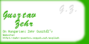 gusztav zehr business card